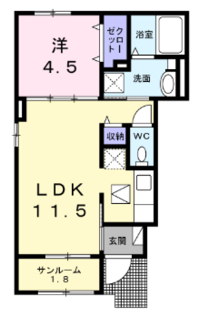 ベルフィオーレ Bの物件間取画像